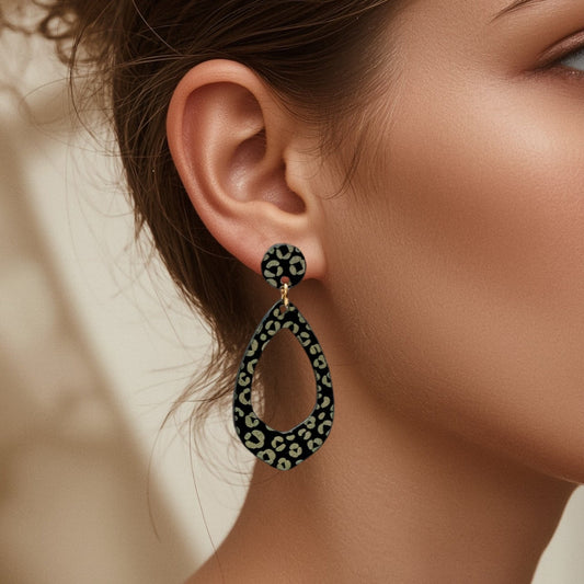 Zara Leopard Statement Oorbellen-1